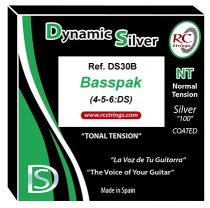 RC Strings DS30B Dynamic Silver NT Classical Guitar Strings, BassPak