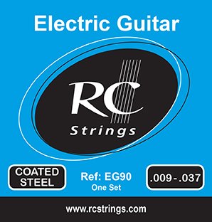 RC Strings EG90 Coated Steel Electric Guitar Strings, 9-37