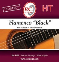 RC Strings FL60 Black Trebles HT Flamenco Guitar Strings, Full Set