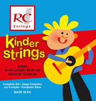 RC Strings Kinder Guitar Strings KS580 Medium Tension (58-62cm), Full Set