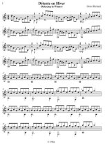 Richard | Détente en hiver (Relaxing in Winter) for Solo Guitar PDF Download