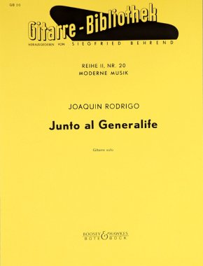Rodrigo | Junto al Generalife for solo guitar