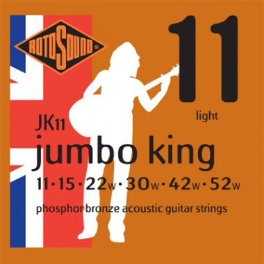 Rotosound JK11 Jumbo King Phosphor Bronze Acoustic Strings 11-52