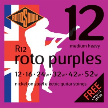 Rotosound R12 Roto Purple Medium Heavy Electric Guitar Strings 12-52