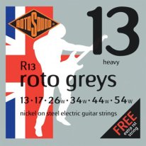 Rotosound R13 Roto Grey Heavy Electric Guitar Strings 13-54