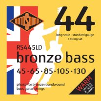 Rotosound RS445LD Phosphor Bronze Roundwound 5-string Bass, 45-130