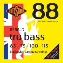Rotosound RS88LD Tru Bass Electric Black Nylon Flatwound, .065-.115