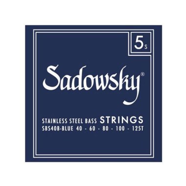 Sadowsky Blue Label Bass String Set - Stainless Steel - Taperwound-5 String - 040 - 125