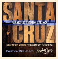 Santa Cruz Parabolic Mid Tension Acoustic Guitar Strings, Baritone