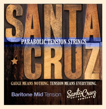 Santa Cruz Parabolic Mid Tension Acoustic Guitar Strings, Baritone