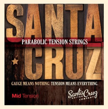 Santa Cruz Parabolic Tension Acoustic Guitar Strings, Mid Tension