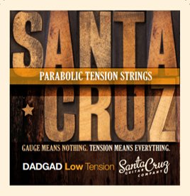 Santa Cruz Parabolic Tension DADGAD Tuning Acoustic Strings, Low Tension