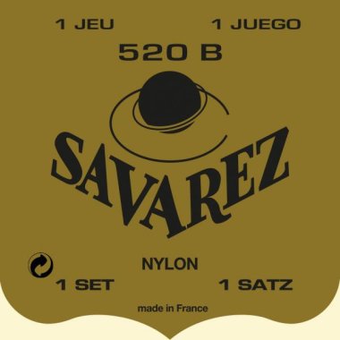 Savarez 520B Rectified Trebles/White Card Basses LT Strings, Full Set