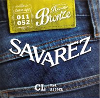 Savarez A130CL Acoustic Bronze Cs-Lt Acoustic Guitar Strings 11-52