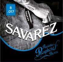 Savarez A140/17 Acoustic Plan Steel Single B String, .017