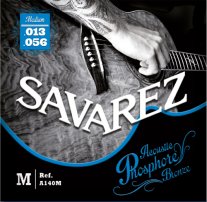 Savarez A140M Phosphore Bronze Medium Acoustic Guitar Strings 13-56