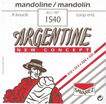 Savarez Argentine 1540 Plain Steel Loop End Mandolin Strings