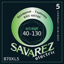 Savarez B70XL5 Hexagonal Explosion 5 String Extra-Light Guage 40-130