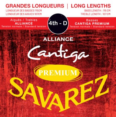 Savarez Cantiga Premium Long Length Normal Tension 4th D Single String