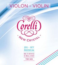 Savarez Corelli New Crystal Violin Set 700MB Medium Ball End, Full Set