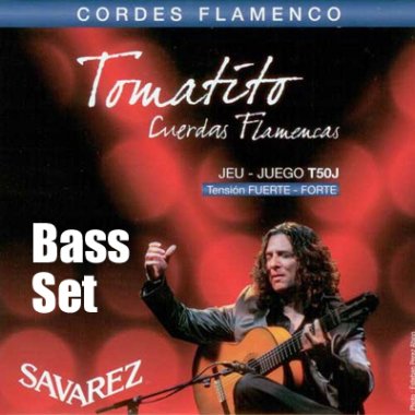 Savarez Tomatito T50J HT Flamenco Guitar Strings, Bass Set