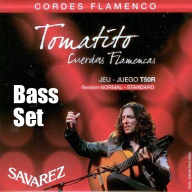 Savarez Tomatito T50R NT Flamenco Guitar Strings, Bass Set