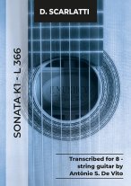 Scarlatti | Sonata K1-L366, for 8-string guitar, PDF download
