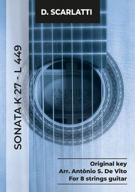 Scarlatti | Sonata K27-L449, for 8-string guitar, PDF download