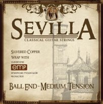 Sevilla Ball End Medium Tension Classical Guitar Strings, Full Set