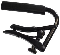 Shubb C1K Black Chrome Capo for Steel String Acoustic or Electric Guitar