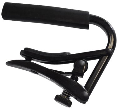 Shubb C1K Black Chrome Capo for Steel String Acoustic or Electric Guitar