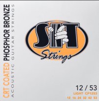 SIT CRT Coated Phosphor Bronze Acoustic Guitar Strings, Light 12-53