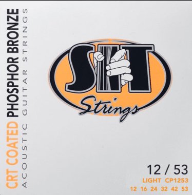SIT CRT Coated Phosphor Bronze Acoustic Guitar Strings, Light 12-53