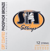 SIT CRT Coated Phosphor Bronze Acoustic Guitar Strings, Light 12-String