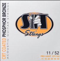 SIT CRT Coated Phosphor Bronze Acoustic Guitar Strings, Pro-Light 11-52