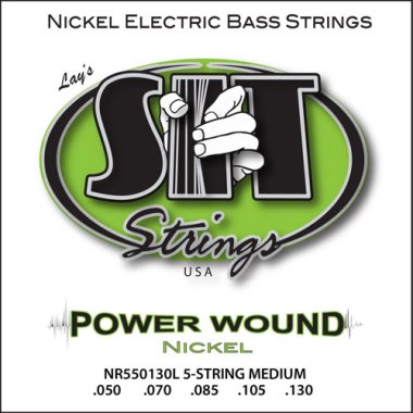 SIT NR550130L Power Wound Nickel 5-String Electric Bass, Medium 50-130