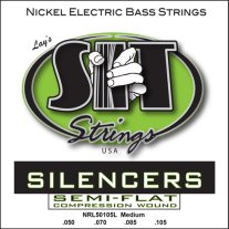 SIT NRL50105L Silencers Semi Flat Nickel Bass Strings Medium 50-105