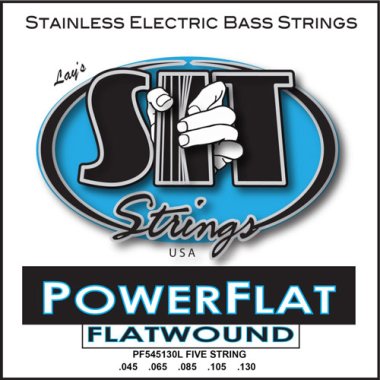 SIT PF545130L Power Flat Flatwound 5 String Bass, Light 45-130