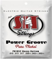 SIT PN1052 Power Groove Pure Nickel Electric Guitar Strings 10-52