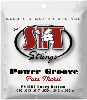 SIT PN1052 Power Groove Pure Nickel Electric Guitar Strings 10-52