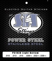 SIT PS1038 Power Steel Electric Guitar Strings Light Bottom 10-38