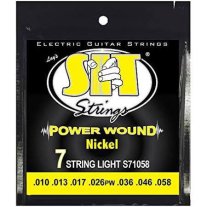 SIT S71058 Power Wound Nickel 7-String Electric Set, Light 10-58