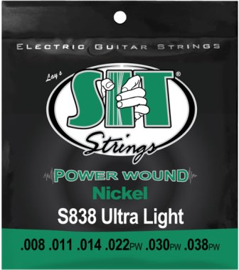 SIT S838 Power Wound Nickel Electric Guitar Strings 8-38