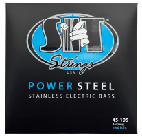 SIT SR45105L Power Steel Roundwound Bass Strings Med Light 45-105