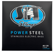 SIT SR540120L Power Steel Roundwound 5-String Bass, Custom Light 40-120 SIT SR540120L Power Steel Roundwound 5-String Bass, Custom Light 40-120