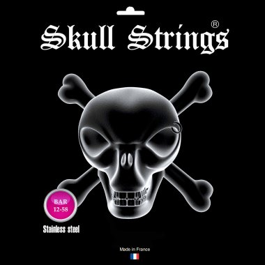 Skull Strings BAR1258 Stainless Steel Baritone Set, 12-58