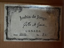 SOLD - 2016 Classical Guitar by Luthier Joshia de Jonge - Spruce, Katalox