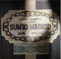 SOLD 1981 Classical Guitar by Luthier Sumio Kurosawa - Cedar, Rosewood