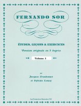 Sor | Etudes, LeCons et Exercices, Vol. 1 for solo guitar