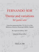 Sor | Theme and Variations for Solo Guitar - Paper